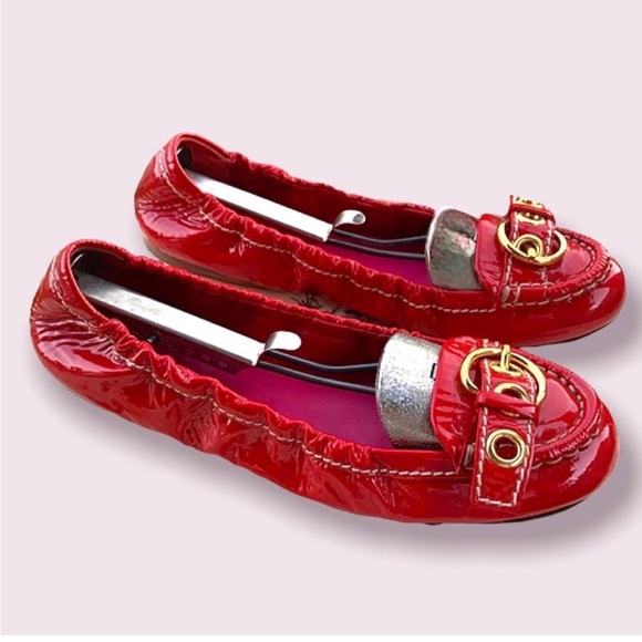 Miu Miu Flats Red Patent Leather + Box - Picture 6 of 11